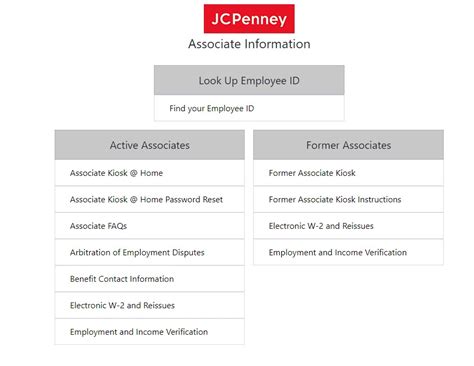 jcpassociates|jcpenney employee website.